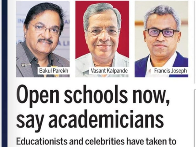 Open Schools now, say Academicians